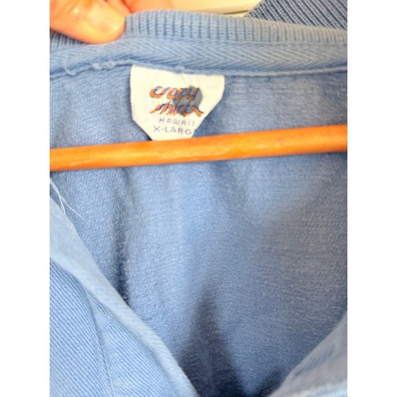 Crazy Shirt Hawaii Embroidered Turtle Pullover Sweatshirt Oversized Blue XL - Picture 3 of 7